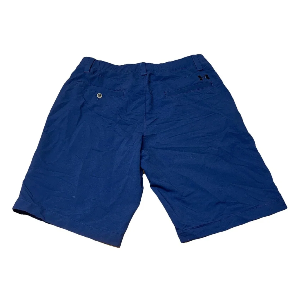 Under Armour Loose Fit Golf Shorts 10 in Inseam Navy Blue Casual Stretch Mens 34